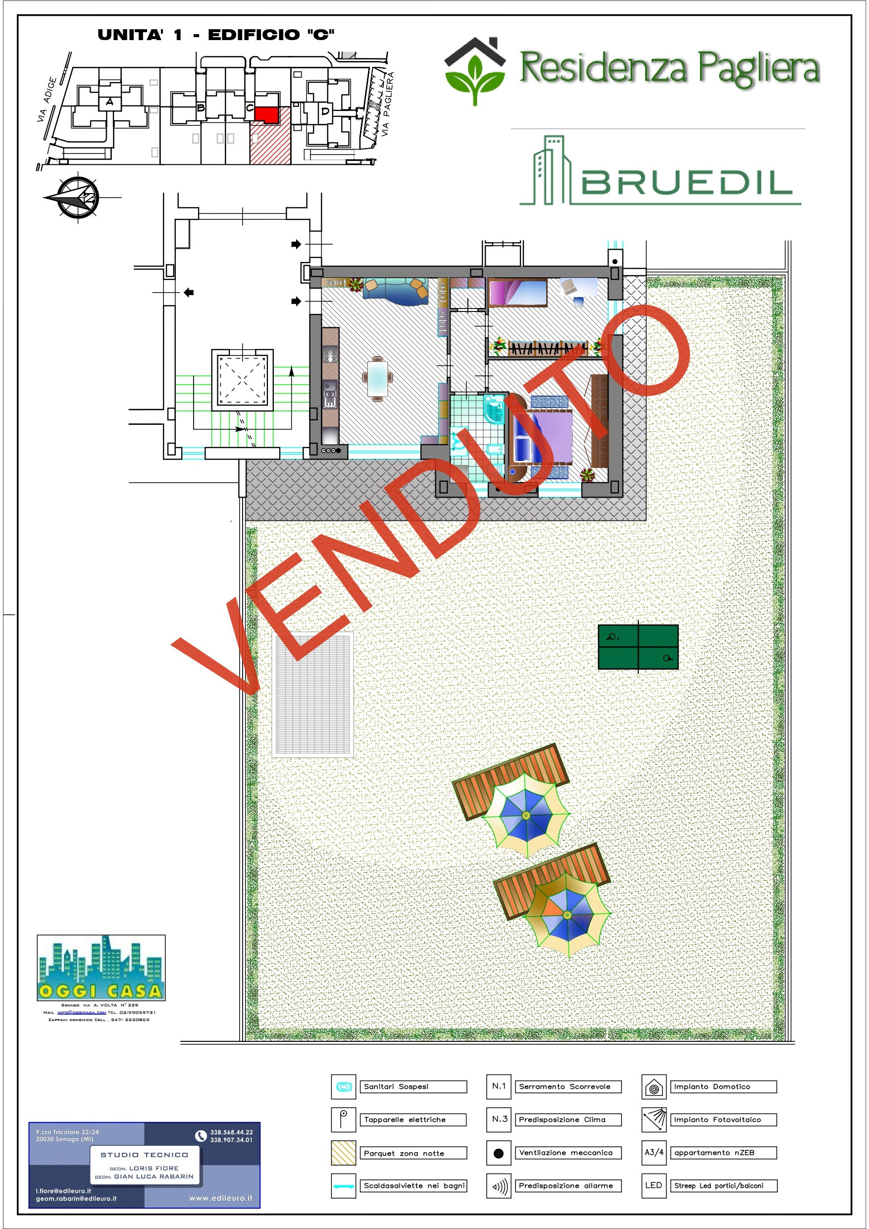 nuovo Trilocale più servizi cantina giardino